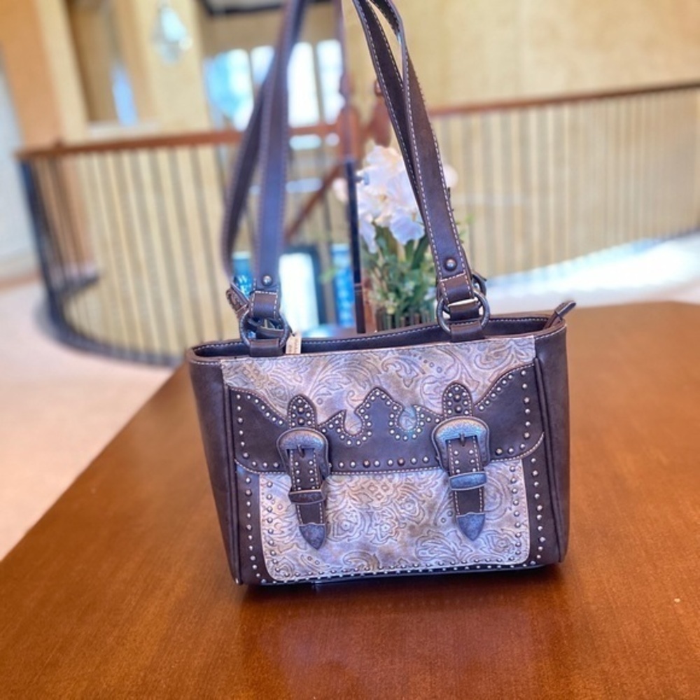 Montana west buckle collection tote bag brown - Picture 4 of 9